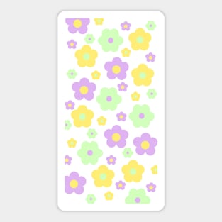 Vintage Aesthetic Minimalist Pastel Flowers Phone Case Sticker